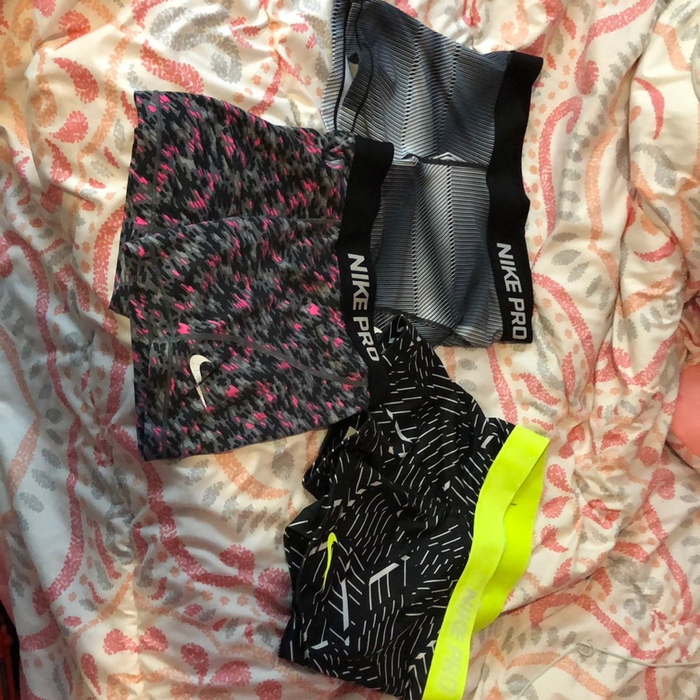 3 Nike Pro Spandex, All Medium